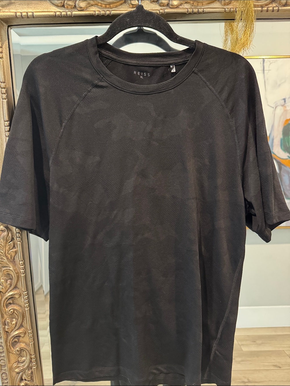 Reiss Black Short-Sleeve Crew Tee